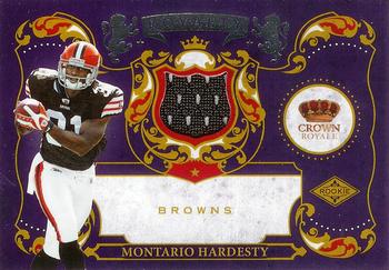 2010 Panini Crown Royale - Rookie Royalty Materials #26 Montario Hardesty  Front