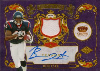 2010 Panini Crown Royale - Rookie Royalty Materials Autographs Prime #29 Ben Tate Front