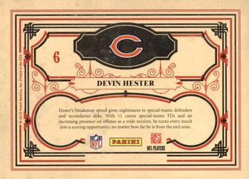 2010 Panini Crown Royale - The Zone #6 Devin Hester  Back