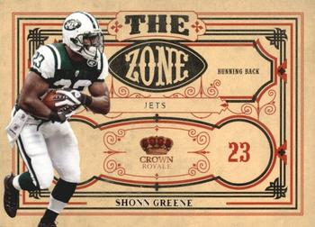 2010 Panini Crown Royale - The Zone #17 Shonn Greene  Front