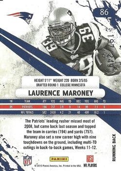 2010 Panini Rookies & Stars - Longevity Parallel Silver #86 Laurence Maroney  Back
