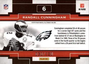 2010 Panini Threads - Century Legends Holofoil #6 Randall Cunningham  Back