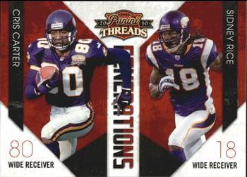 2010 Panini Threads - Generations #4 Cris Carter / Sidney Rice  Front
