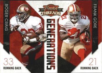 2010 Panini Threads - Generations #14 Roger Craig / Frank Gore  Front
