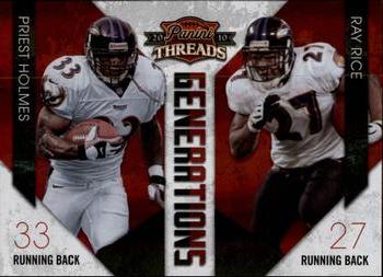 2010 Panini Threads - Generations Holofoil #3 Priest Holmes / Ray Rice  Front