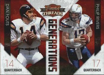 2010 Panini Threads - Generations Holofoil #13 Dan Fouts / Philip Rivers  Front
