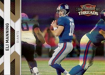 2010 Panini Threads - Gold Holofoil #96 Eli Manning  Front