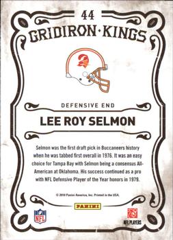2010 Panini Threads - Gridiron Kings #44 Lee Roy Selmon  Back