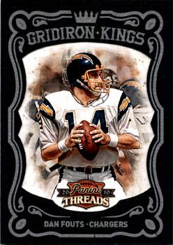 2010 Panini Threads - Gridiron Kings Framed Blue #10 Dan Fouts  Front