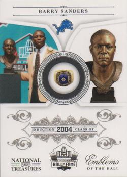 2010 Playoff National Treasures - Emblems of the Hall #8 Barry Sanders  Front