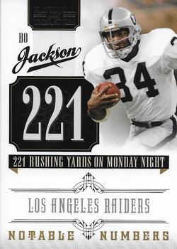 2010 Playoff National Treasures - Notable Numbers #1 Bo Jackson  Front