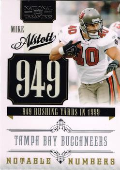 2010 Playoff National Treasures - Notable Numbers #20 Mike Alstott  Front