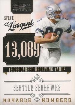 2010 Playoff National Treasures - Notable Numbers #29 Steve Largent  Front
