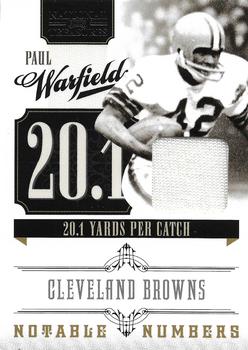2010 Playoff National Treasures - Notable Numbers Materials #26 Paul Warfield Front
