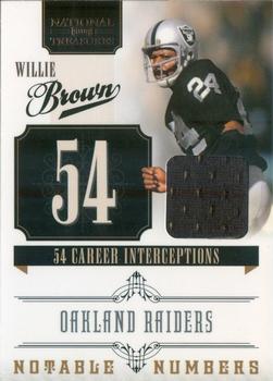 2010 Playoff National Treasures - Notable Numbers Materials #34 Willie Brown Front