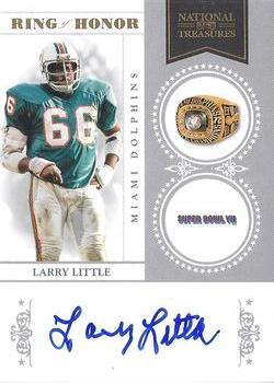 2010 Playoff National Treasures - Ring of Honor Signatures #8 Larry Little Front