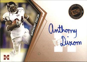 2010 Press Pass - Press Pass Signings Autographs Bronze #PPS-AD Anthony Dixon  Front