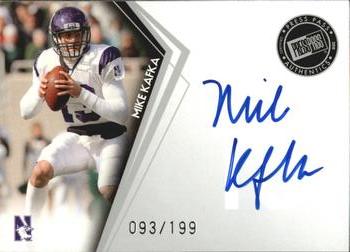 2010 Press Pass - Press Pass Signings Autographs Silver #PPS-MK Mike Kafka Front