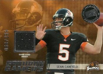 2010 Press Pass - Gridiron Gamers Jerseys Silver #PP-SC Sean Canfield Front