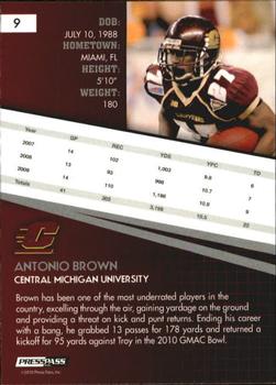 2010 Press Pass - Reflectors #9 Antonio Brown  Back