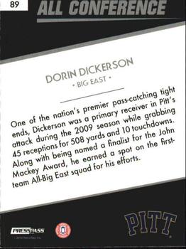 2010 Press Pass - Reflectors #89 Dorin Dickerson Back