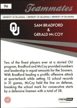 2010 Press Pass - Reflectors #96 Sam Bradford / Gerald McCoy Back