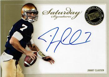 2010 Press Pass - Saturday Signatures #SS-JC Jimmy Clausen  Front