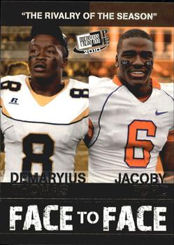 2010 Press Pass PE - Face To Face #FF13 Demaryius Thomas / Jacoby Ford  Front