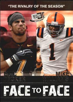2010 Press Pass PE - Face To Face #FF18 Eric Decker / Mike Williams  Front