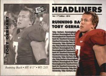 2010 Press Pass PE - Headliners #HL27 Toby Gerhart  Front