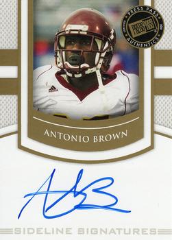 2010 Press Pass PE - Sideline Signatures Gold #SSAB2 Antonio Brown  Front