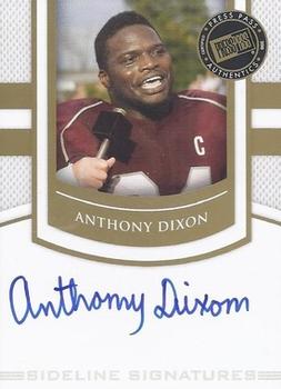 2010 Press Pass PE - Sideline Signatures Gold #SSAD Anthony Dixon  Front