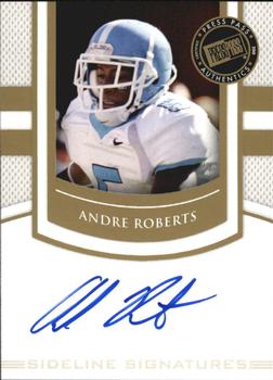 2010 Press Pass PE - Sideline Signatures Gold #SSAR Andre Roberts  Front