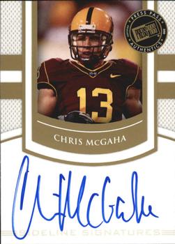 2010 Press Pass PE - Sideline Signatures Gold #SSCM Chris McGaha  Front