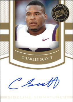 2010 Press Pass PE - Sideline Signatures Gold #SSCS2 Charles Scott  Front