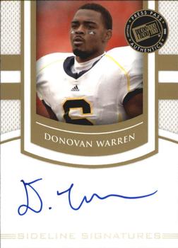2010 Press Pass PE - Sideline Signatures Gold #SSDW2 Donovan Warren  Front