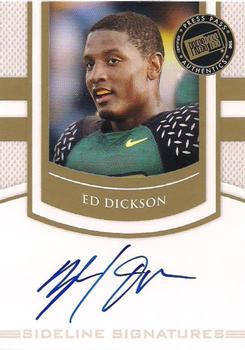 2010 Press Pass PE - Sideline Signatures Gold #SSED2 Ed Dickson  Front