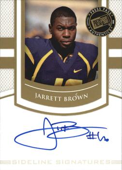 2010 Press Pass PE - Sideline Signatures Gold #SS-JB2 Jarrett Brown  Front