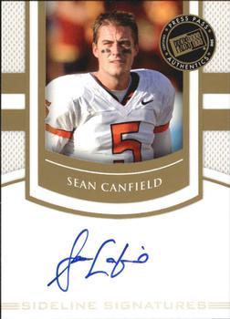 2010 Press Pass PE - Sideline Signatures Gold #SSSC Sean Canfield  Front