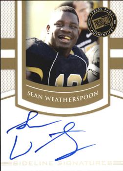 2010 Press Pass PE - Sideline Signatures Gold #SSSW Sean Weatherspoon  Front