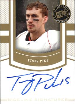 2010 Press Pass PE - Sideline Signatures Gold #SSTP Tony Pike  Front