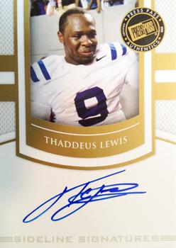 2010 Press Pass PE - Sideline Signatures Gold #SSTL Thaddeus Lewis  Front