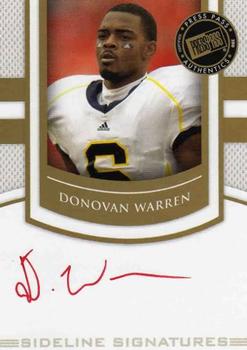 2010 Press Pass PE - Sideline Signatures Gold Red Ink #SSDW2 Donovan Warren Front
