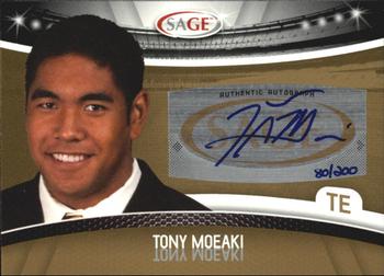 2010 SAGE - Autographs Gold #A-34 Tony Moeaki  Front