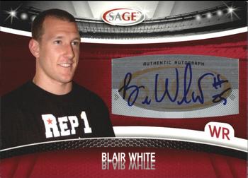 2010 SAGE - Autographs Red #A-52 Blair White  Front