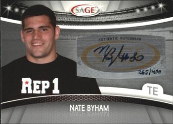 2010 SAGE - Autographs Silver #A-12 Nate Byham  Front