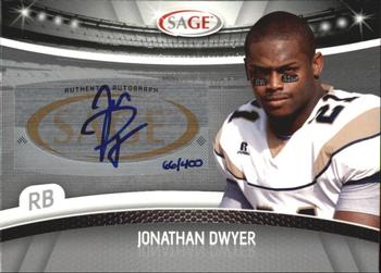2010 SAGE - Autographs Silver #A-18 Jonathan Dwyer  Front