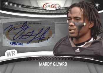 2010 SAGE - Autographs Silver #A-20 Mardy Gilyard  Front