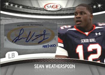 2010 SAGE - Autographs Silver #A-50 Sean Weatherspoon  Front