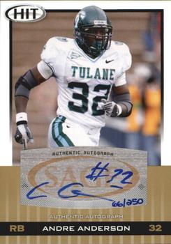 2010 SAGE HIT - Autographs Gold #A33 Andre Anderson  Front